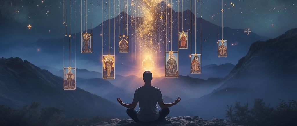 um homem meditando em posição de meditação