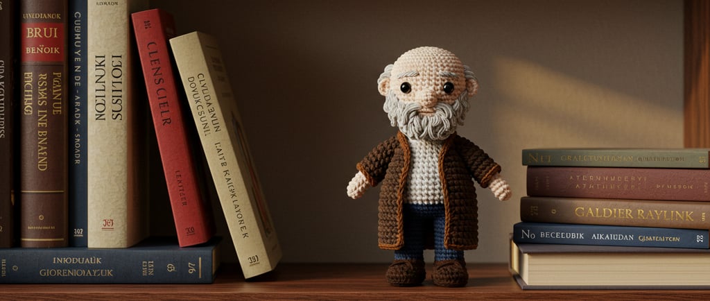 kitaplık dekorasyonu amigurumi