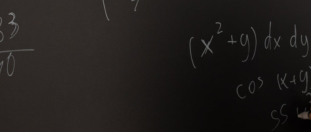 A chalkboard with fractions on it representing how to track customer health scores.