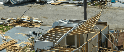 a house that has been destroyed by a tornado