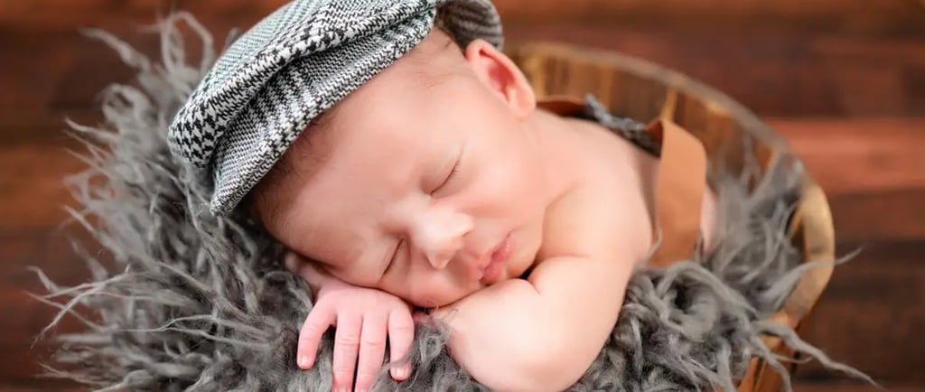 Newborn Photography baby in bucket