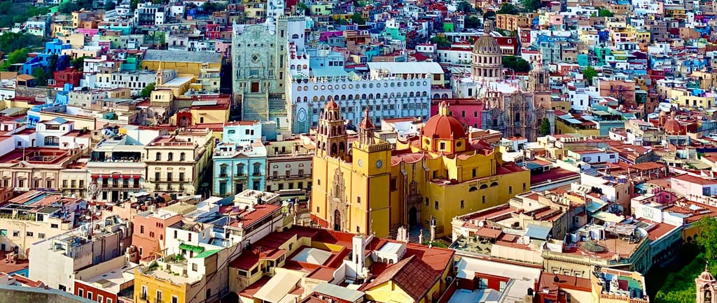 View of Guanajuato City and the mountains