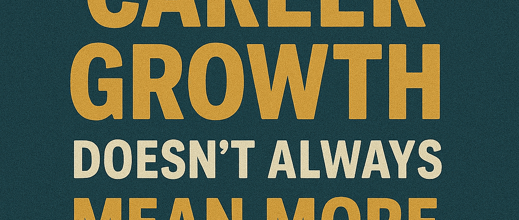 a poster with a quote about career growth