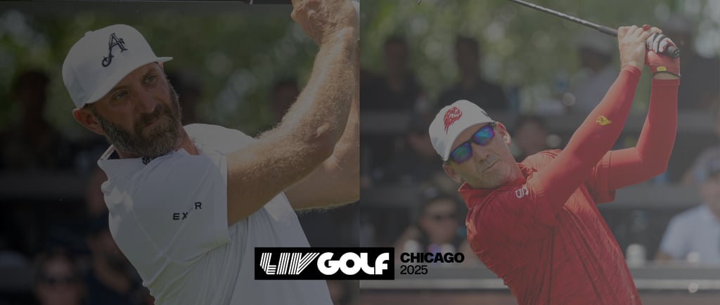 Dustin Johnson of 4Aces GC and Sergio Garcia of Fireballs GC lead after Round 1 of LIV Golf Chicago