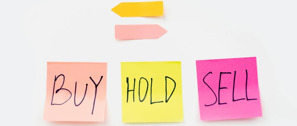 buy hold or sell sticky notes for passive investing