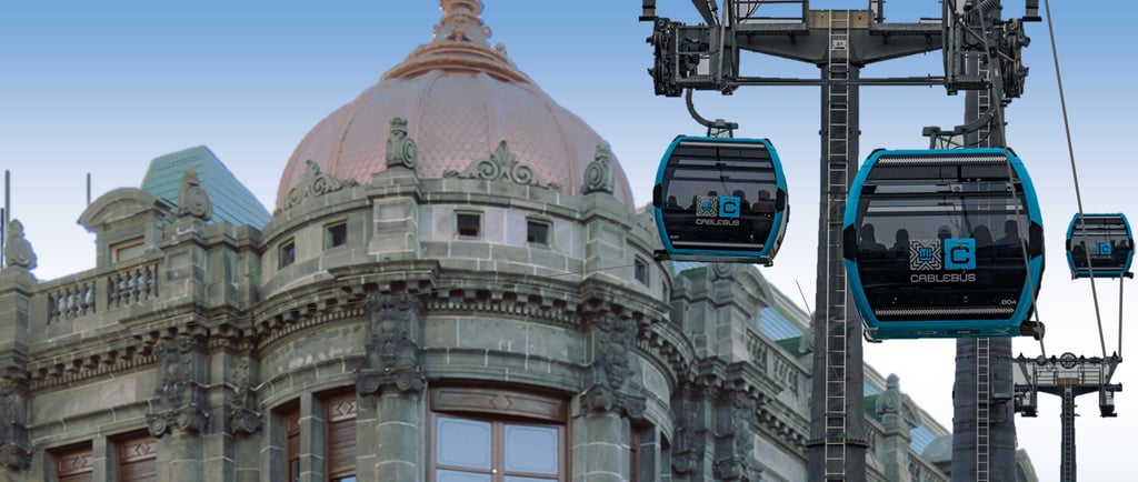 Imagen de como se veria un cable bus en la ciudad de puebla