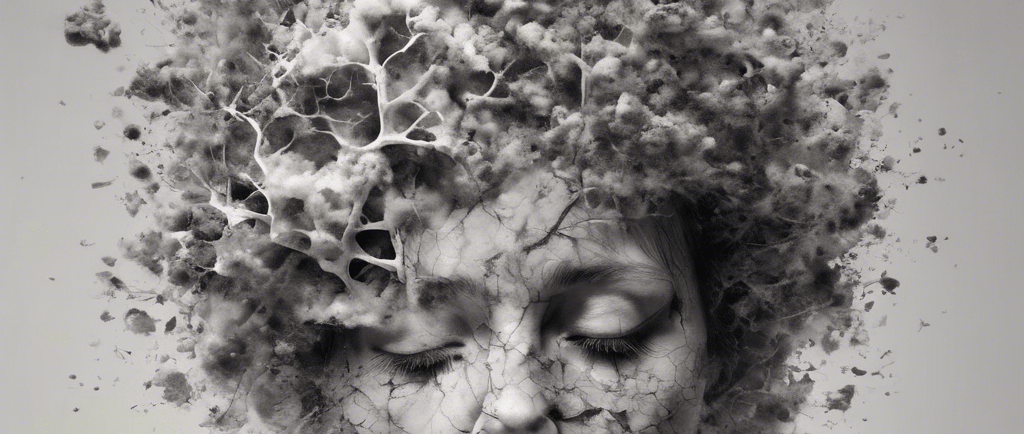 imagem de mulher com os pensamentos se expandindo