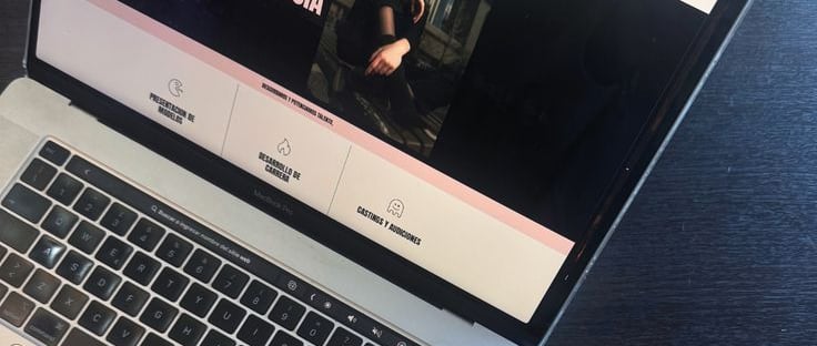 pagina web en ordenador