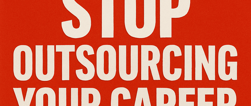 a poster with a quote about a career