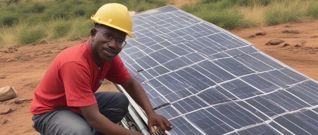 a large solar panel with a sky background