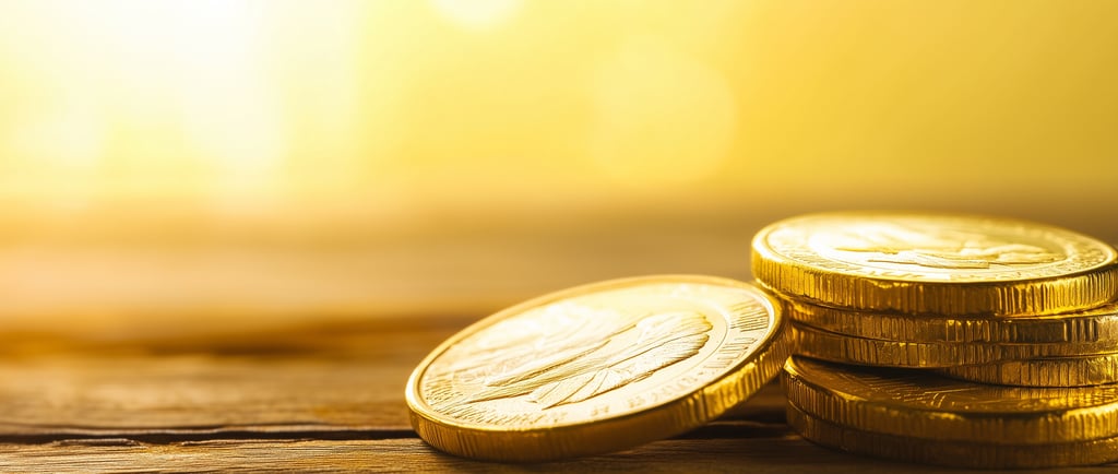shiny gold coins