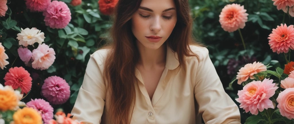 young woman satr at table taking notes
