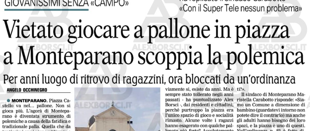 anteprima articolo gazzetta del mezzogiorno alex borsci verso la strada giusta