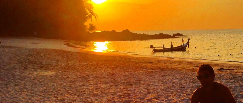 Francesco Margaretini in Thailand during sunset on the beach on holiday