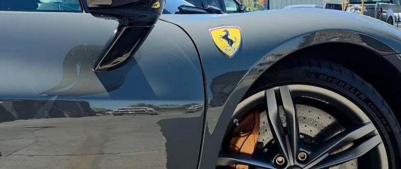 Ferrari 296 GTB Full Gloss PPF, Ceramic Coating & Window Tint installed by Bluemax Tint in Livermore