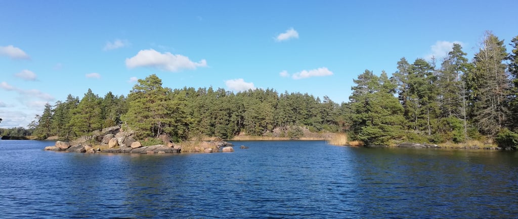 lac et forets suédoise. beau lac parfait pour pêcher le brochet en suède