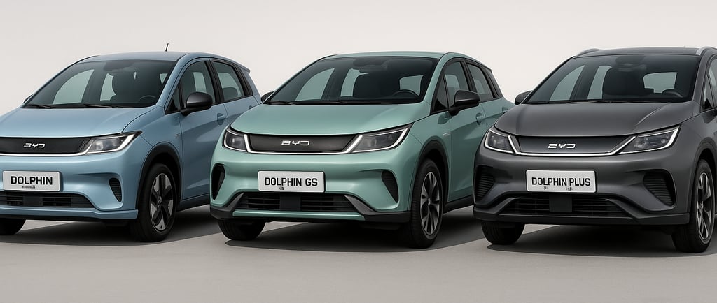 three different colored cars are shown in this picture