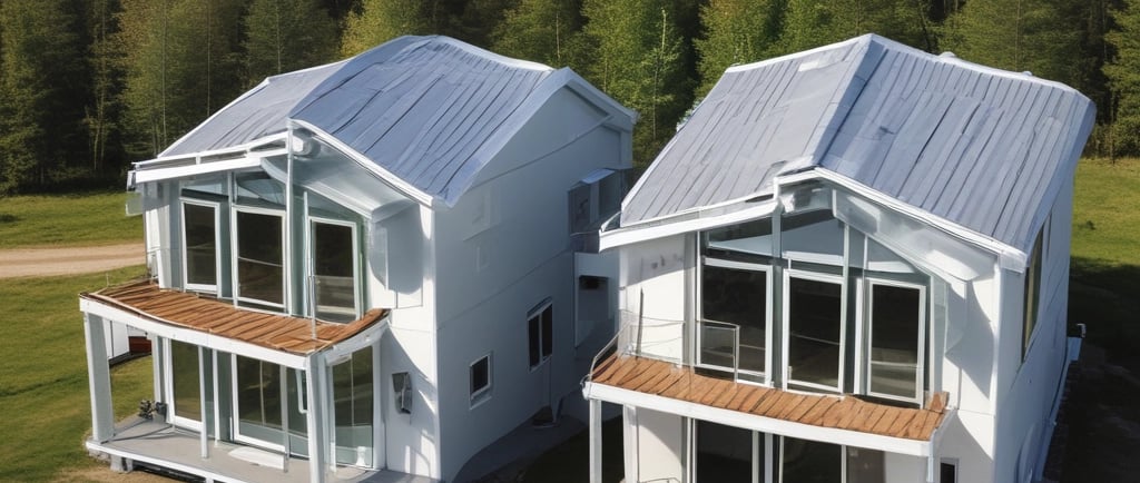 a small model of a house with a roof