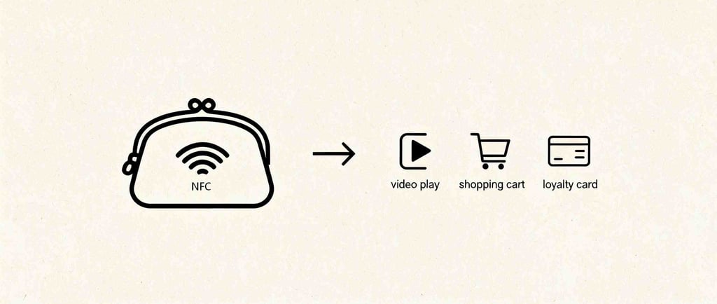 Infographic: NFC connects a product to video, shopping, and loyalty features