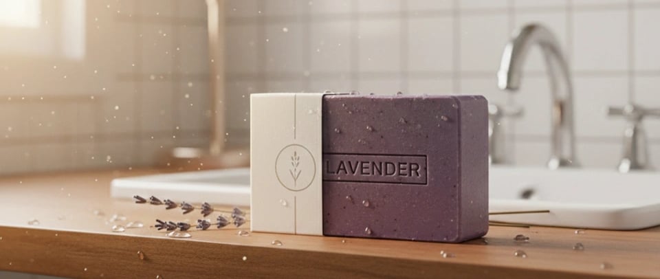 a soap bar with lavender lavender and lavender