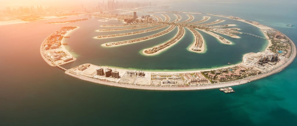 foto panoramica de dubai vista do alto