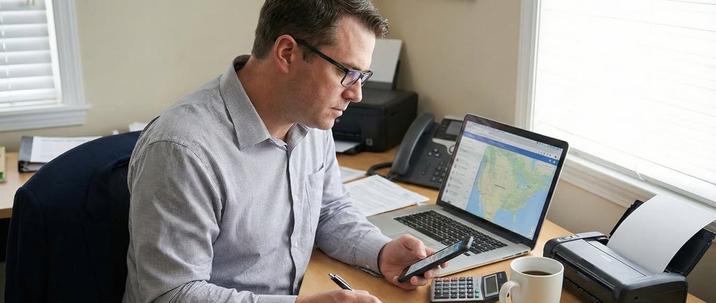 Notary preparing mobile notary fee for a scheduled appointment