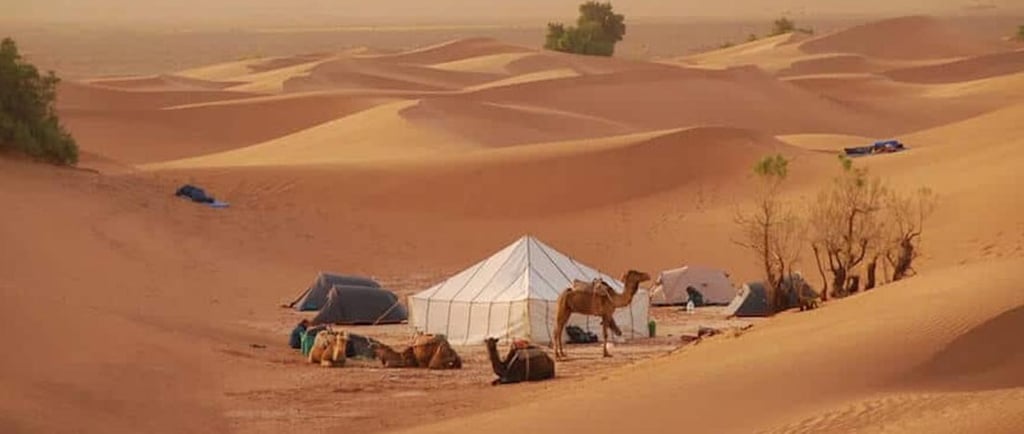 nomadic tent in chigaga desert zagora with soul of nomads
