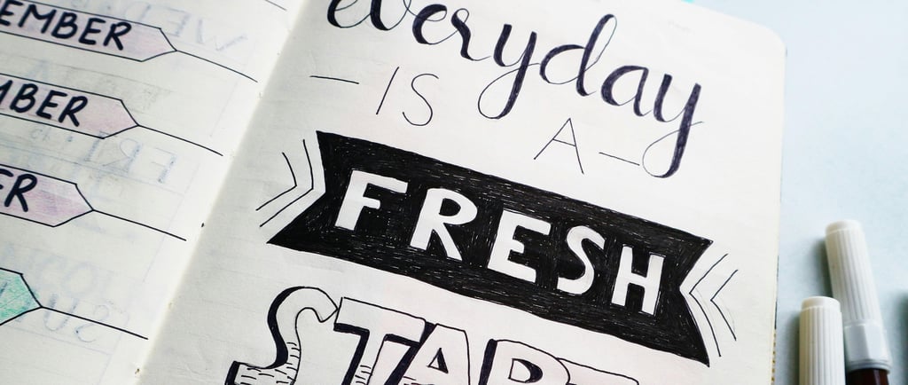 Diary with handwritten - Everyday is a Fresh Start