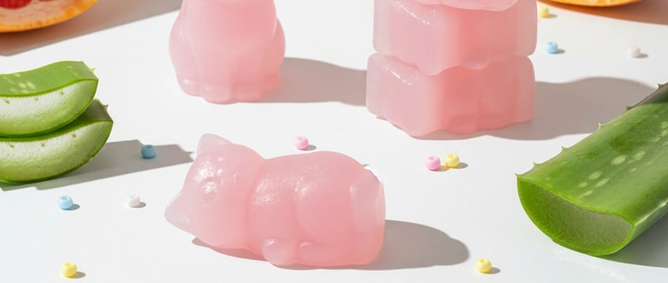 a group of fruit and vegetables on a table