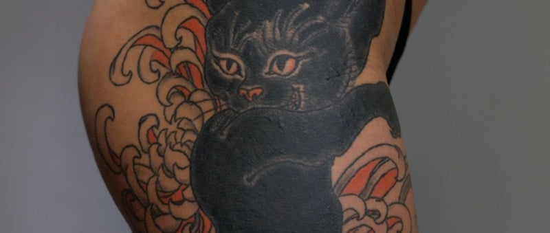 japanische yokai tattoo tebori 