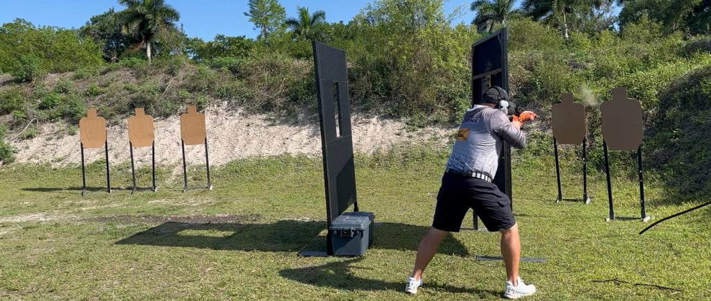 JD Malone practicing movement for USPSA