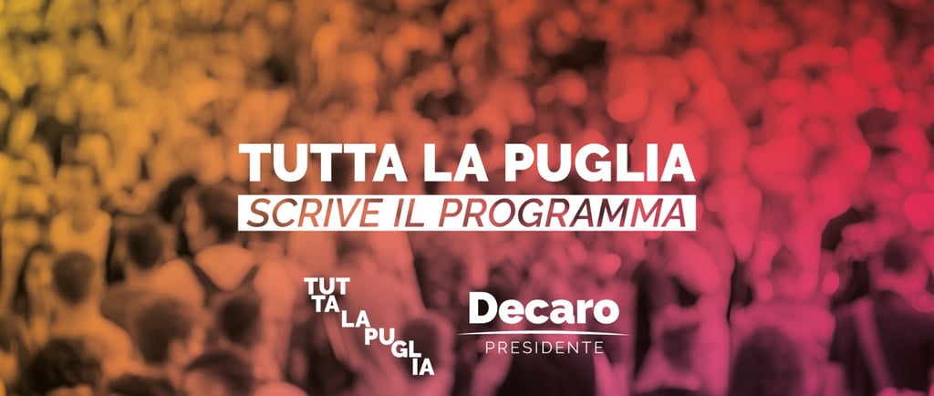 antonio decaro presidente regione puglia scrive il programma elezioni regionali