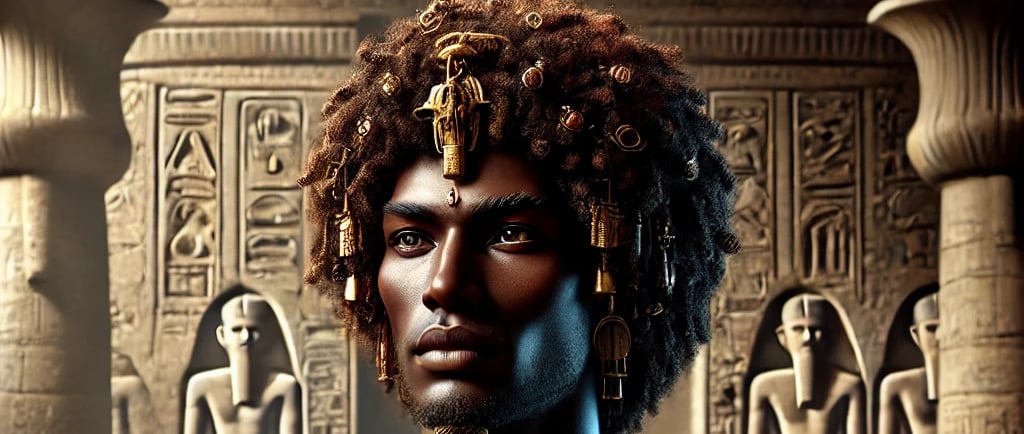The Pharoah in the Bible had an Afro - springy black hair