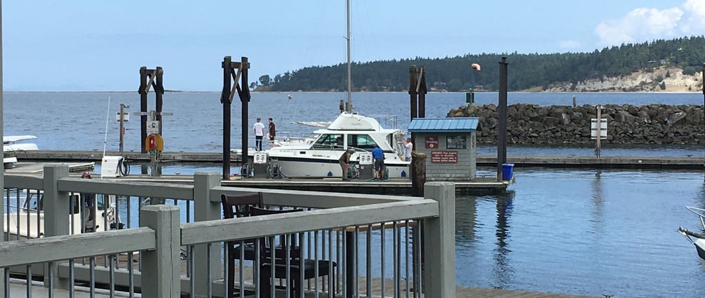 Boat Tied To Fuel Dock