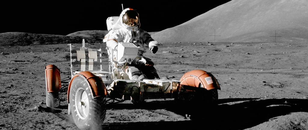 moon vehicle on the moon
