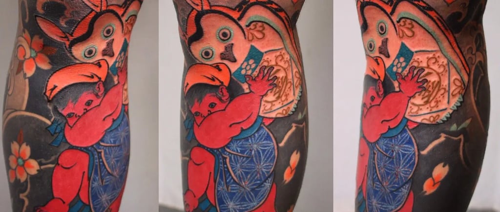 sakura tattoo sleeve germany artist japanese kintaro