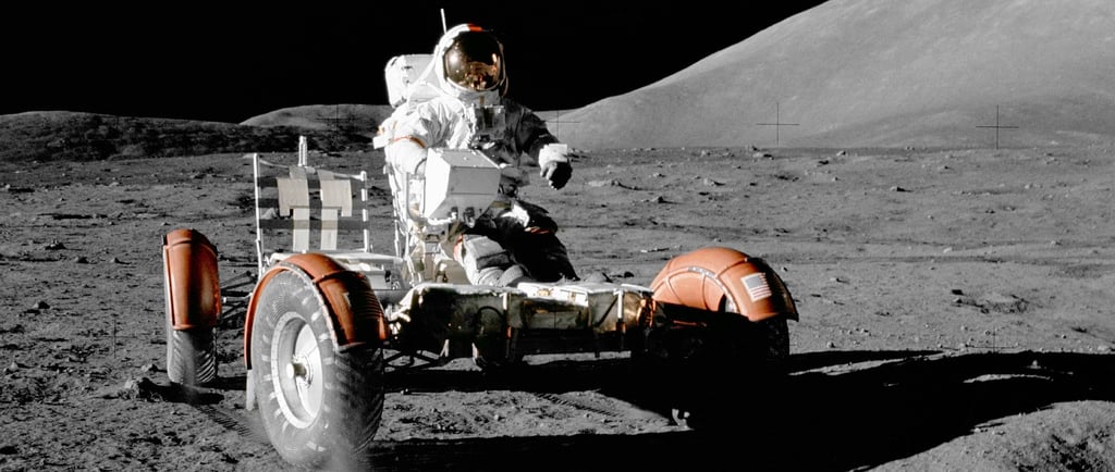 moon vehicle on the moon