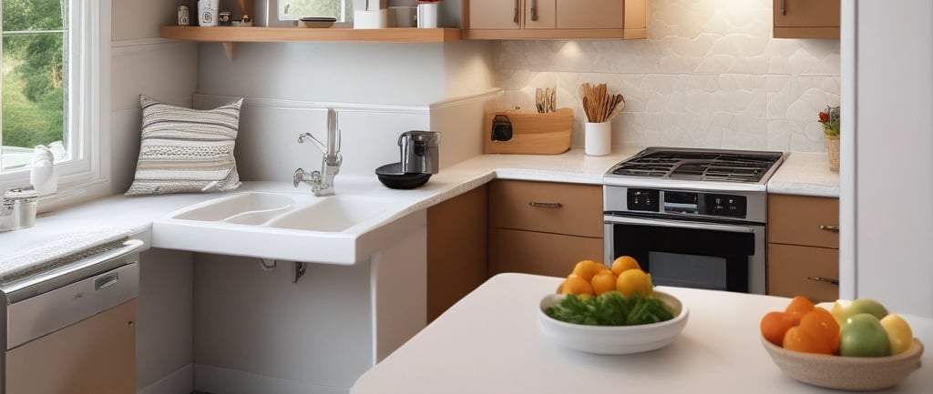 a brick building with a window and a bunch of microwaves on it