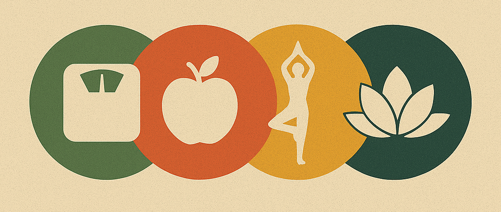 a poster with a woman doing yoga and a man doing yoga