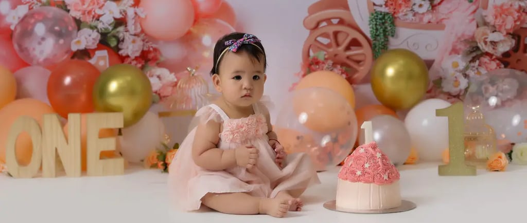 Cakesmash photography orange colour baloon background