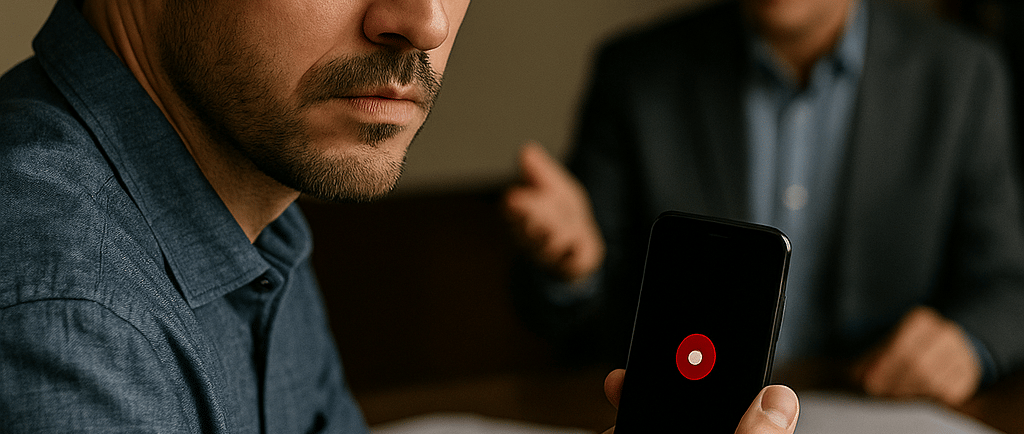 Posso gravar uma conversa e usar como prova no processo