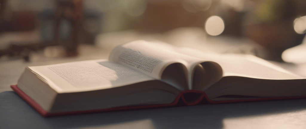 opened book on table