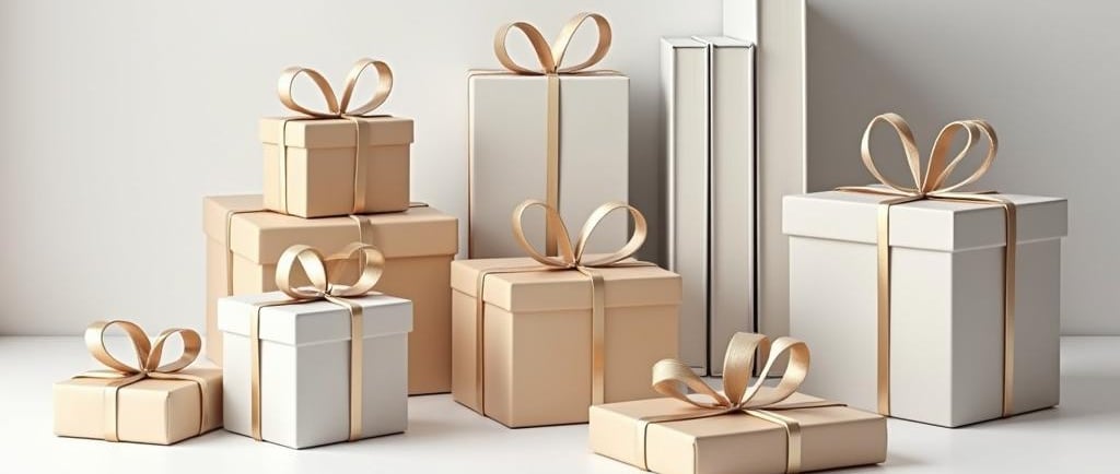 El Top 10 de Regalos 2024 puestos en una mesa Blanca