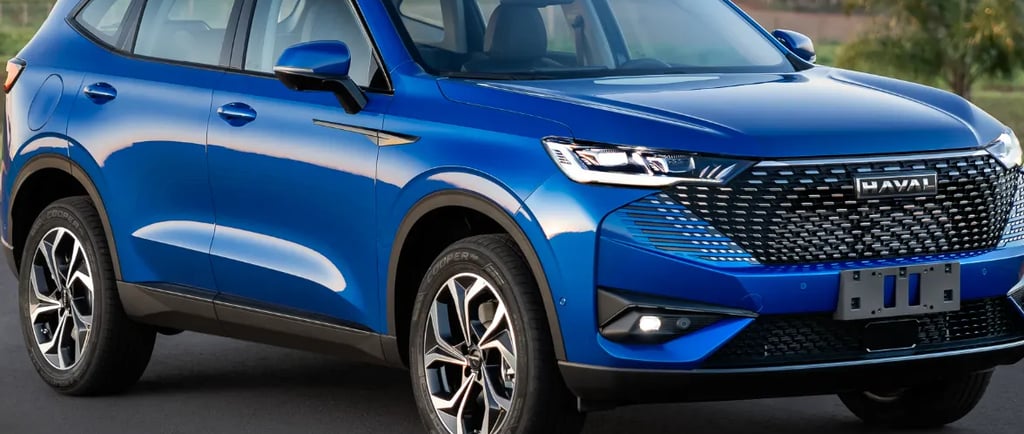 Carro da marca GWM na cor azul