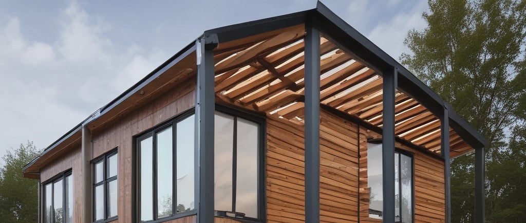 a small model of a house with a roof