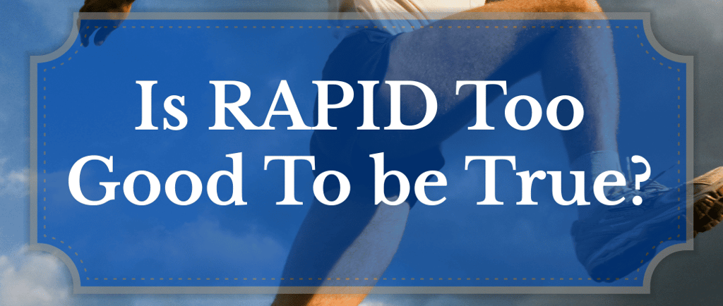 a man running midstride