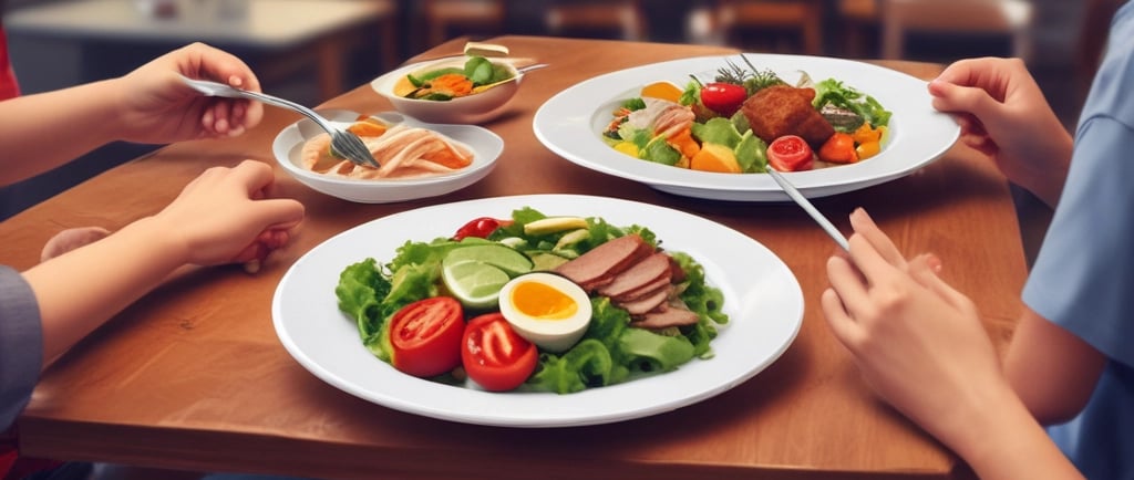 a sign that says eat on the side of a building