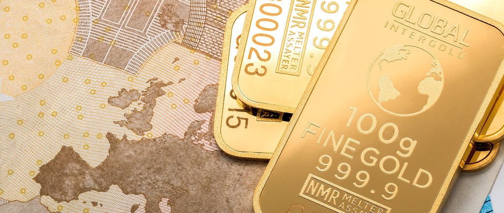 gold layed out showing how a gold ira may protect against inflation