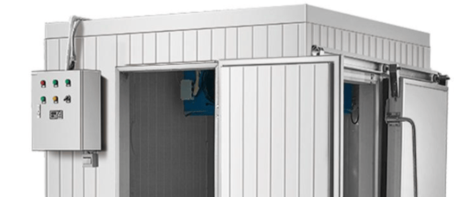 cold storage room on fishing boat with marine refrigeration system