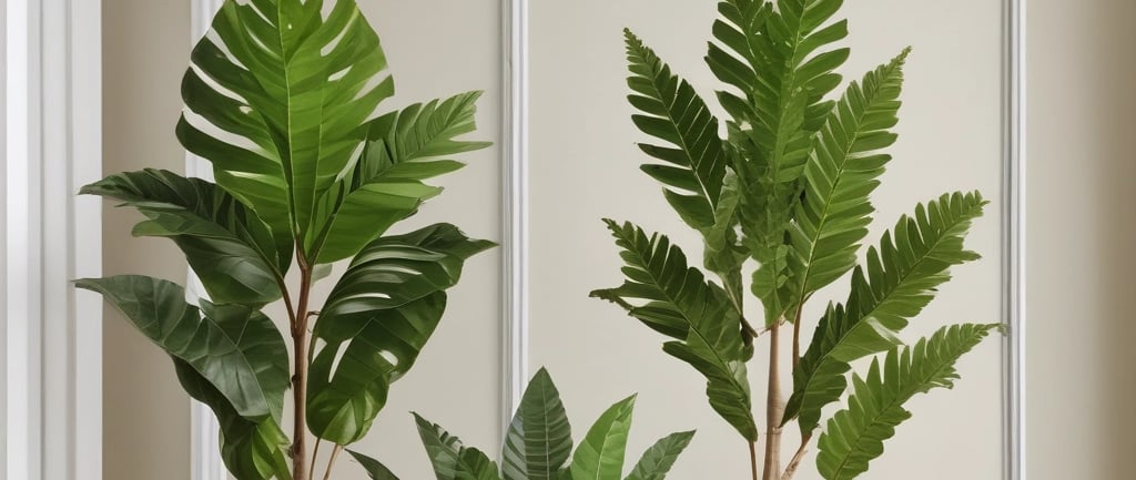 large artificial plants